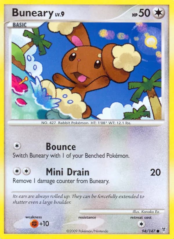 Buneary card in English