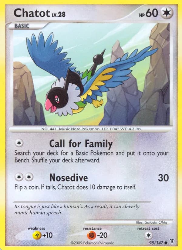 Chatot card in English