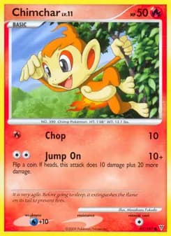 Chimchar card in English