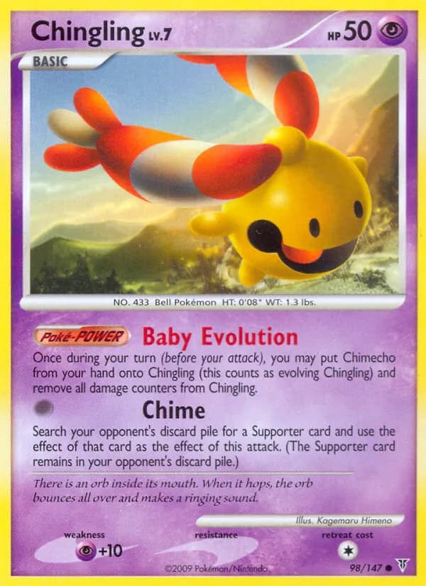 Chingling card in English