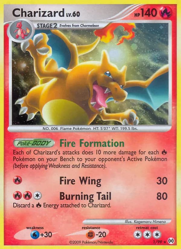 Charizard card in English