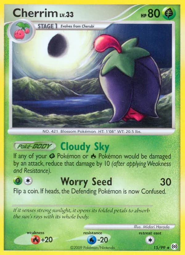 Cherrim card in English