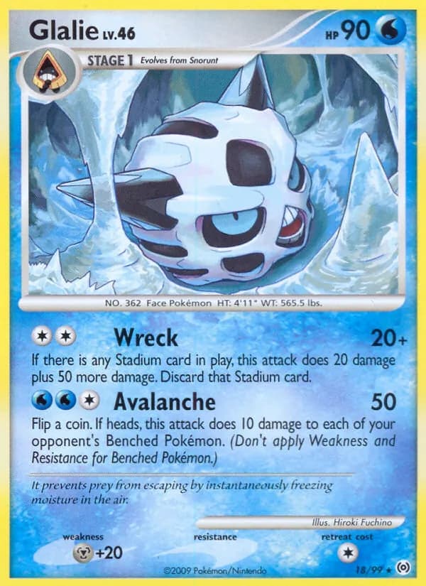 Glalie card in English