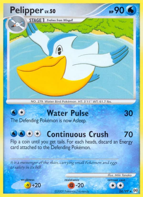 Pelipper card in English