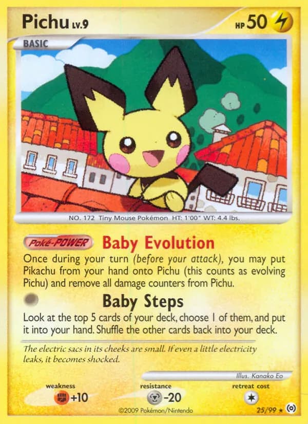 Pichu card in English