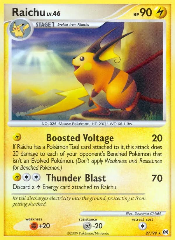 Raichu card in English