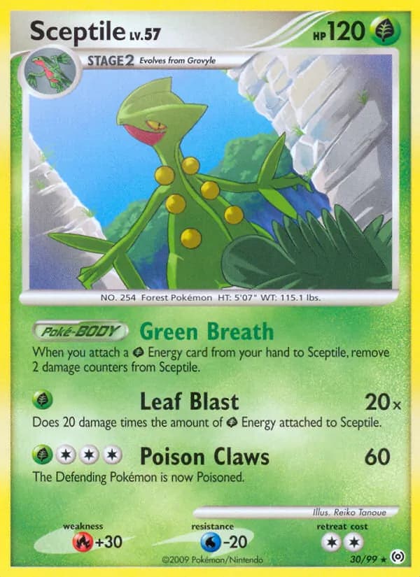 Sceptile card in English