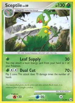 Sceptile card in English