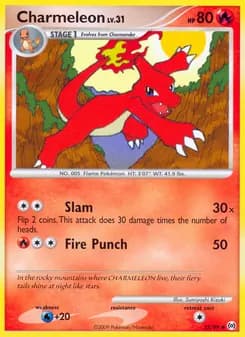 Charmeleon card in English