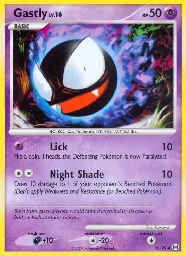 Gastly card in English