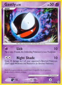 Gastly card in English