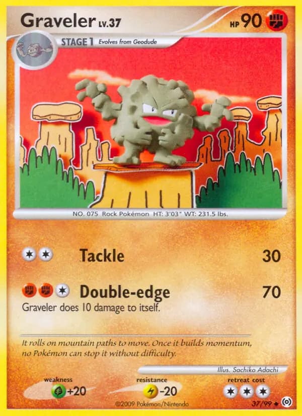 Graveler card in English