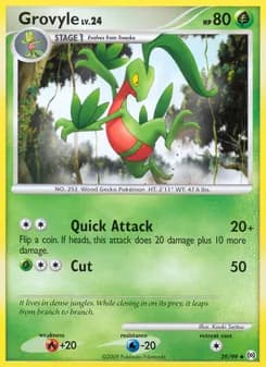 Grovyle card in English