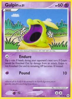 Gulpin card in English