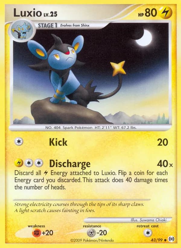 Luxio card in English