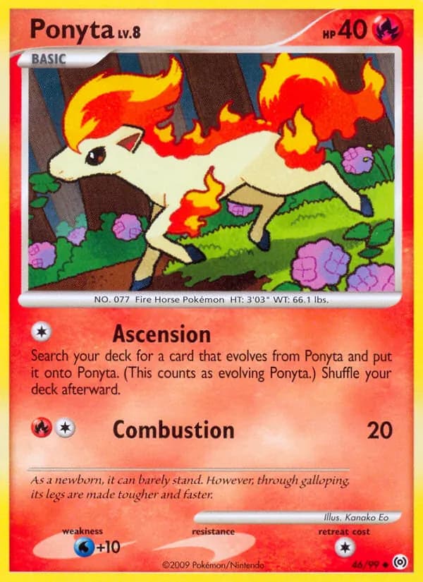 Ponyta card in English