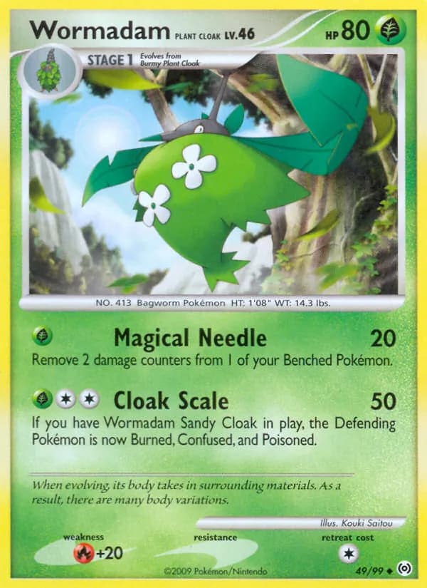 Wormadam Plant Cloak card in English
