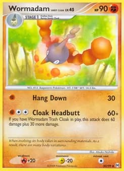 Wormadam Sandy Cloak card in English