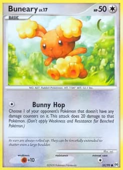 Buneary card in English