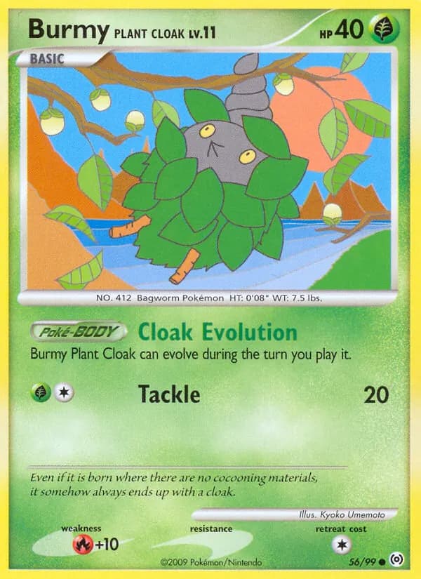 Burmy Plant Cloak card in English