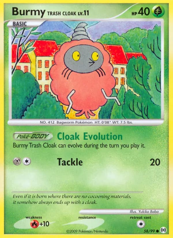 Burmy Trash Cloak card in English