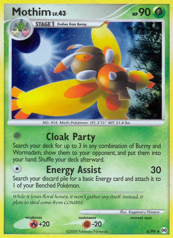 Mothim card in English