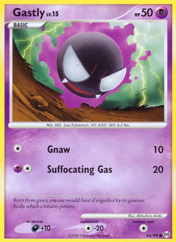 Gastly card in English