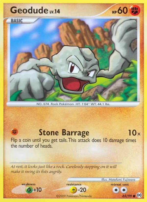 Geodude card in English