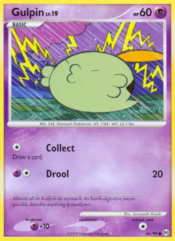 Gulpin card in English