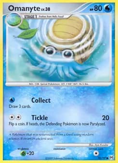 Omanyte card in English