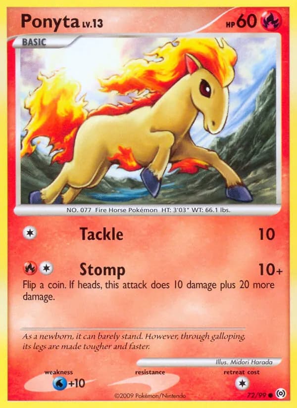 Ponyta card in English