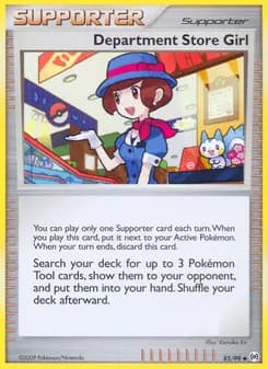 Department Store Girl card in English