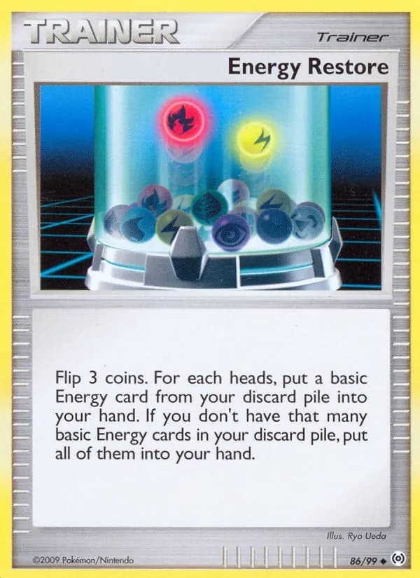 Energy Restore card in English