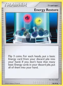 Energy Restore card in English