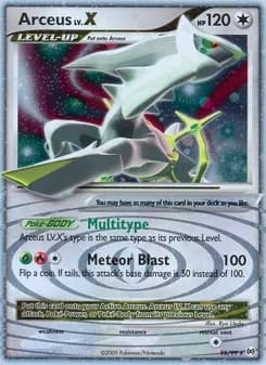 Arceus LV. X card in English