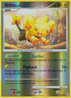 Shinx card in English