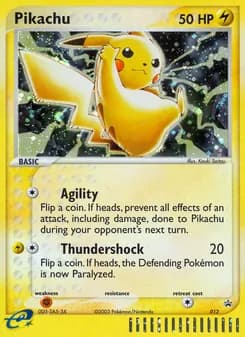 Pikachu card in English