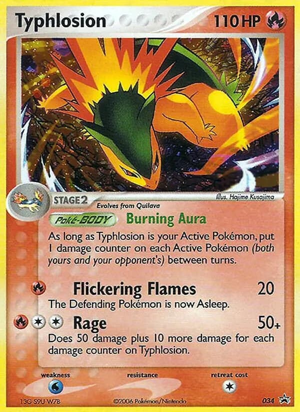 Typhlosion card in English