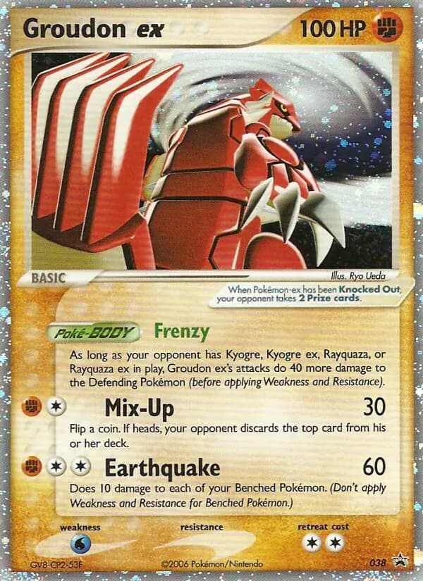 Groudon ex card in English