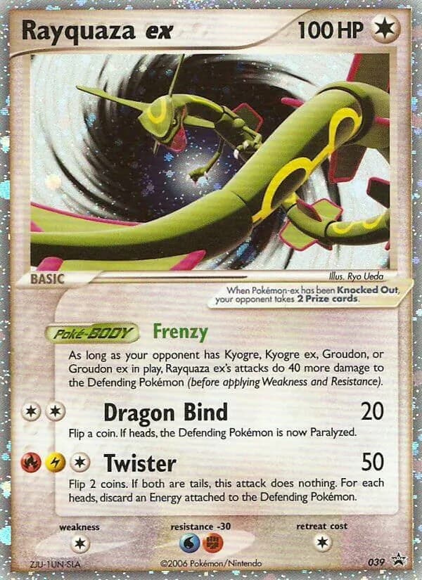 Rayquaza ex card in English