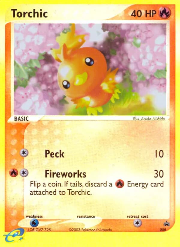 Torchic card in English