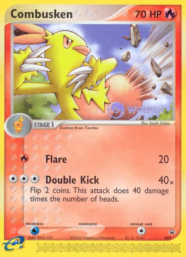 Combusken card in English