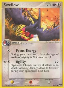 Swellow card in English