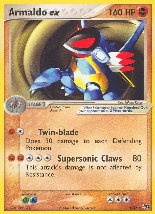 Armaldo ex card in English
