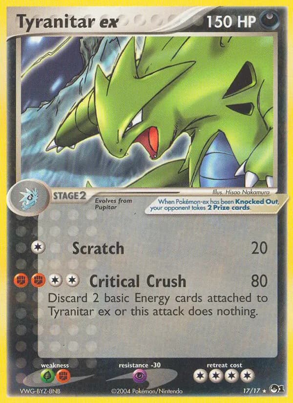 Tyranitar ex card in English
