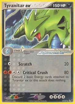 Tyranitar ex card in English