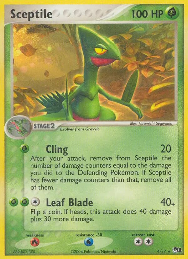Sceptile card in English