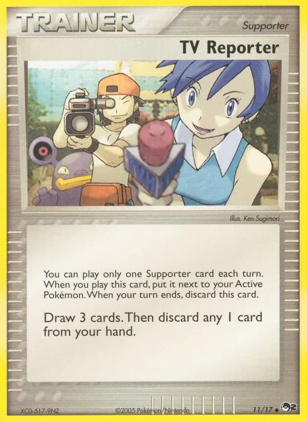 TV Reporter card in English
