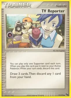TV Reporter card in English