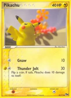 Pikachu card in English
